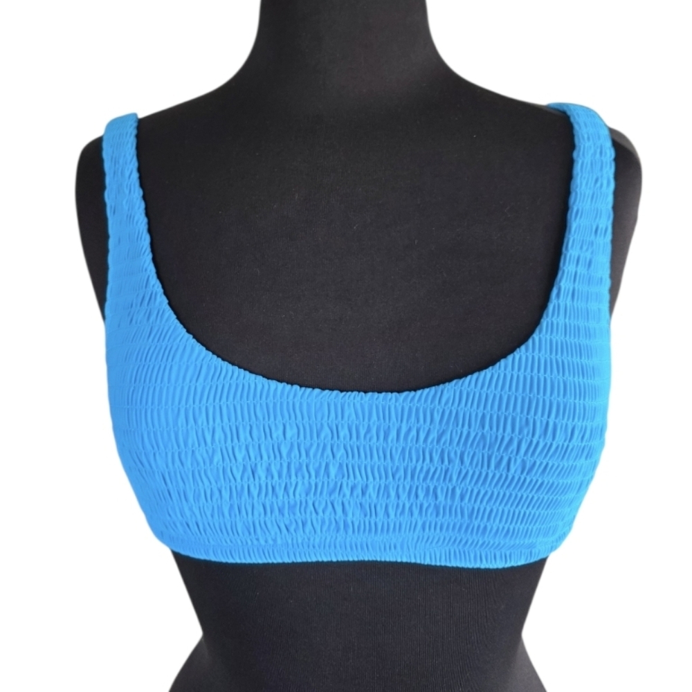 Victoria's Secret Summer Vacation Vibrant Blue Bikini Top Medium Textured